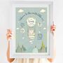 Personalised Keepsake Birth Print Spring Balloon, thumbnail 1 of 6