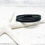 Stainless Steel And Leather Rope Mens Bracelet, thumbnail 5 of 12