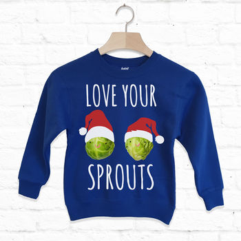 Love Your Sprouts Kids Christmas Sweatshirt, 2 of 2