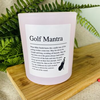Funny Personalised Golf Positive Affirmation Candle, 5 of 11