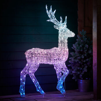 Twinkly Smart LED Outdoor Acrylic Christmas Stag Figure, 5 of 12
