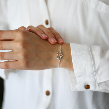 Gift For Friend, Infinity Sterling Silver Bracelet, 2 of 8