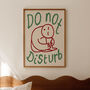 Do Not Disturb Bedroom Doodle Wall Art Print, thumbnail 1 of 12