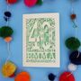 Personalised 40th Birthday Card Papercut Woodland Design, thumbnail 5 of 12