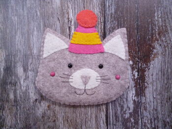 Cat In A Hat Felt Decoration Sewing Kit, 2 of 5