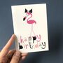 Pink Flamingo 'Happy Birthday' Card, thumbnail 5 of 9
