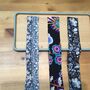 Luxurious 100% Silk Liberty Print Skinny Scarf Black Shades, thumbnail 3 of 6