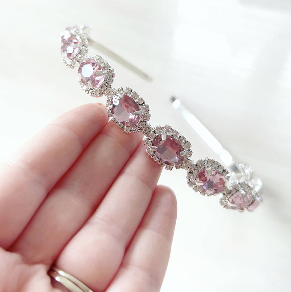 Pink Crystal Occasion Headband, 1 of 4