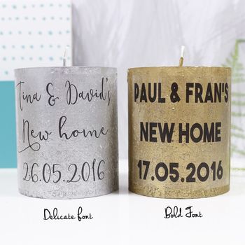 Personalised New Home Metallic Candle Gift, 3 of 8