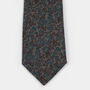 Mens Green And Purple Floral Slim Tie, thumbnail 2 of 7