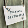 Grandad's Greenhouse Sign With Bees, thumbnail 1 of 5
