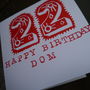 Personalised Name And Age Handprinted Birthday Card, thumbnail 2 of 2
