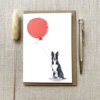 Personalised Border Collie Birthday Card, 3 of 7