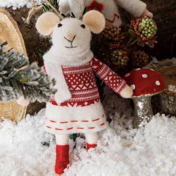 Felt Mr And Mrs Mouse In Christmas Jumpers, 6 of 6