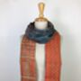 Sustainable Hand Embroidered Vintage Silk Scarf Shawl, thumbnail 3 of 7