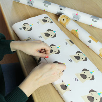 Personalised Dog, Birthday Wrapping Paper, 10 of 12