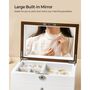 Three Tier Jewellery Box Organiser Case With Mirror, thumbnail 4 of 8