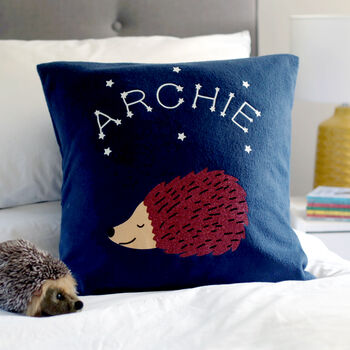 christmas hedgehog cushion