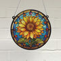 Sunflower Stained Glass Effect Suncatcher, thumbnail 1 of 6