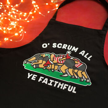 Funny Rugby Christmas Apron, 6 of 7
