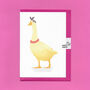 Hand Drawn Mother Goose Blank Greeting Card, thumbnail 6 of 12