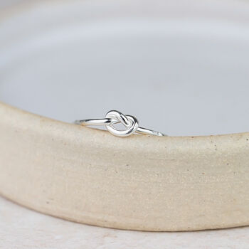 Sterling Silver Love Knot Ring, 2 of 4