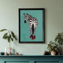 Custom Personalised Zebra Wearing Heels Art Print, thumbnail 6 of 12