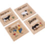 Set Of Four Farm Animal Themed Coasters, thumbnail 1 of 2