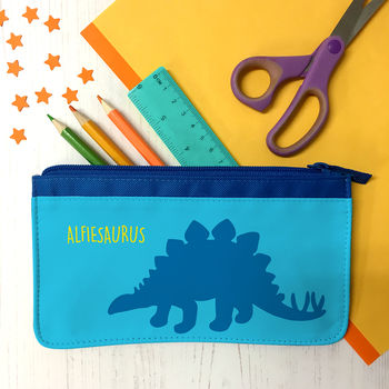 Children's Personalised 'Dinosaur' Fabric Pencil Case, 2 of 11