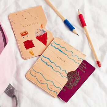My First Passport Holder + Personalised Child's Drawing, 3 of 4