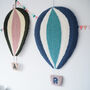 Hot Air Balloon Nursery Art With Personalised Basket, thumbnail 1 of 6