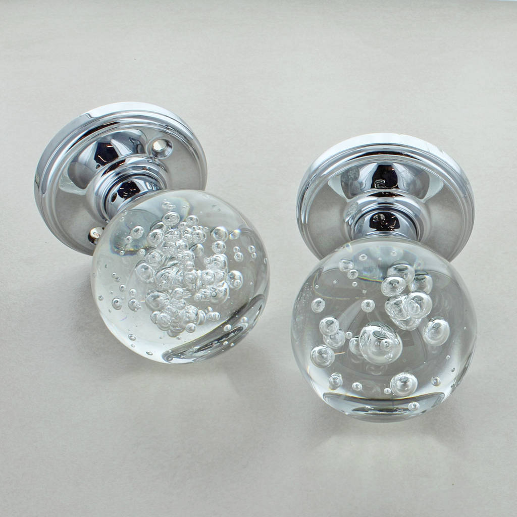 bubbles crystal faceted clear glass mortice door knobs by g decor ...