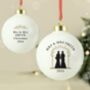 Personalised Ceramic Couple Silhouette Bauble, thumbnail 3 of 7