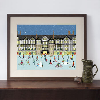 Liberty Of London In The Snow At Christmas Art Print, 5 of 5