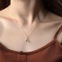 Gold Plated Vintage Initial Necklace, thumbnail 5 of 7