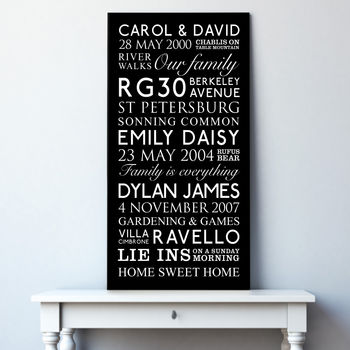 Personalised Family Memories Canvas, 2 of 8