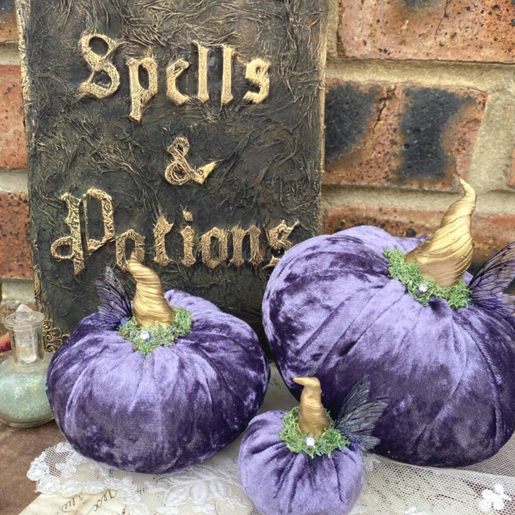 Purple Velvet Pumpkins