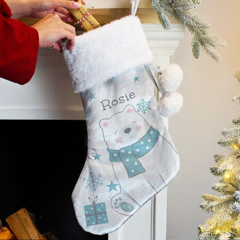 Personalised Polar Bear Christmas Stocking, 3 of 4