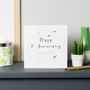 Personalised 1st 'Paper' Wedding Anniversary Card, thumbnail 2 of 3