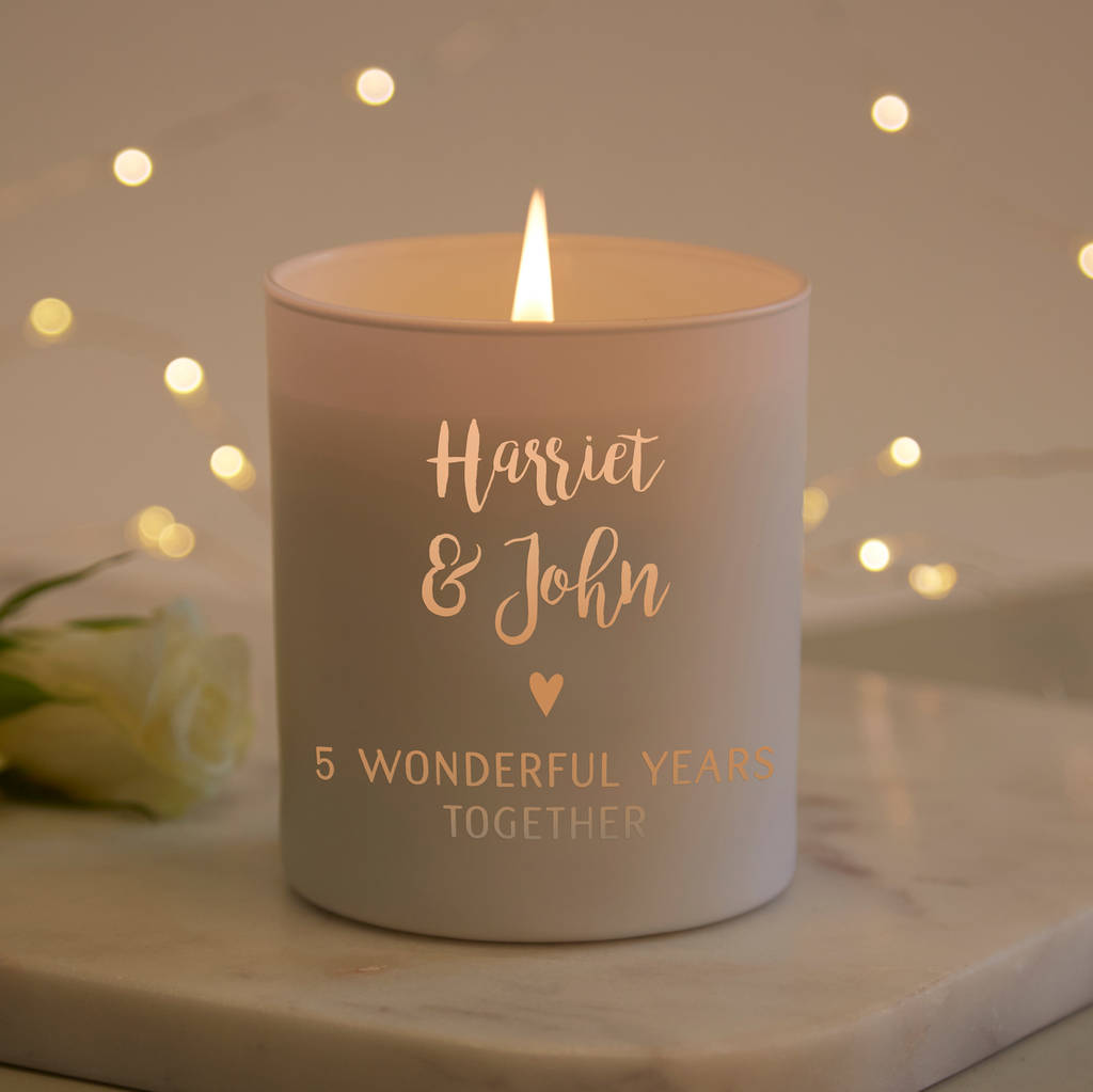 Wife Anniversary Gift Personalised Candle By norma&dorothy