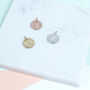Westbourne Personalised 9ct Gold Initial Disc Pendant, thumbnail 5 of 12