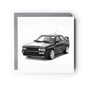 Audi Quattro – Car Greeting Card Illustration, thumbnail 2 of 6