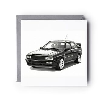 Audi Quattro – Car Greeting Card Illustration, 2 of 6
