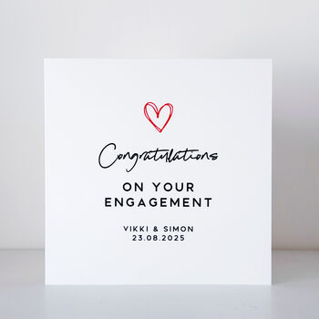 Personalised Red Heart Engagement Card, 2 of 8