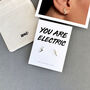 You Are Electric Silver Lightning Stud Earrings, thumbnail 4 of 4