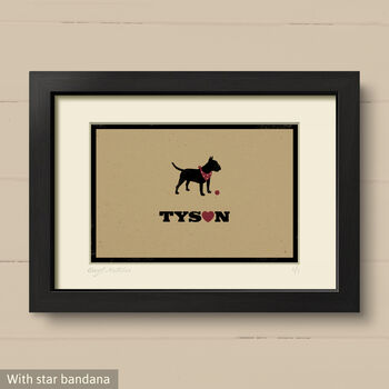 Personalised Print For One Or Two English Bull Terriers, 5 of 10