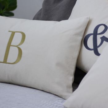 Personalised Embroidered Initial Cushion, 4 of 10