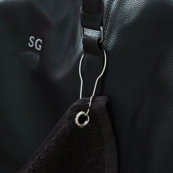 Personalised Initial Black Golf Towel, 3 of 3