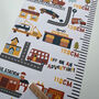 Personalised Transport Adventure Height Chart, thumbnail 3 of 6
