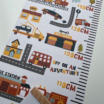 Personalised Transport Adventure Height Chart, 3 of 6